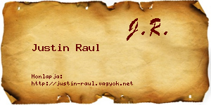 Justin Raul névjegykártya
